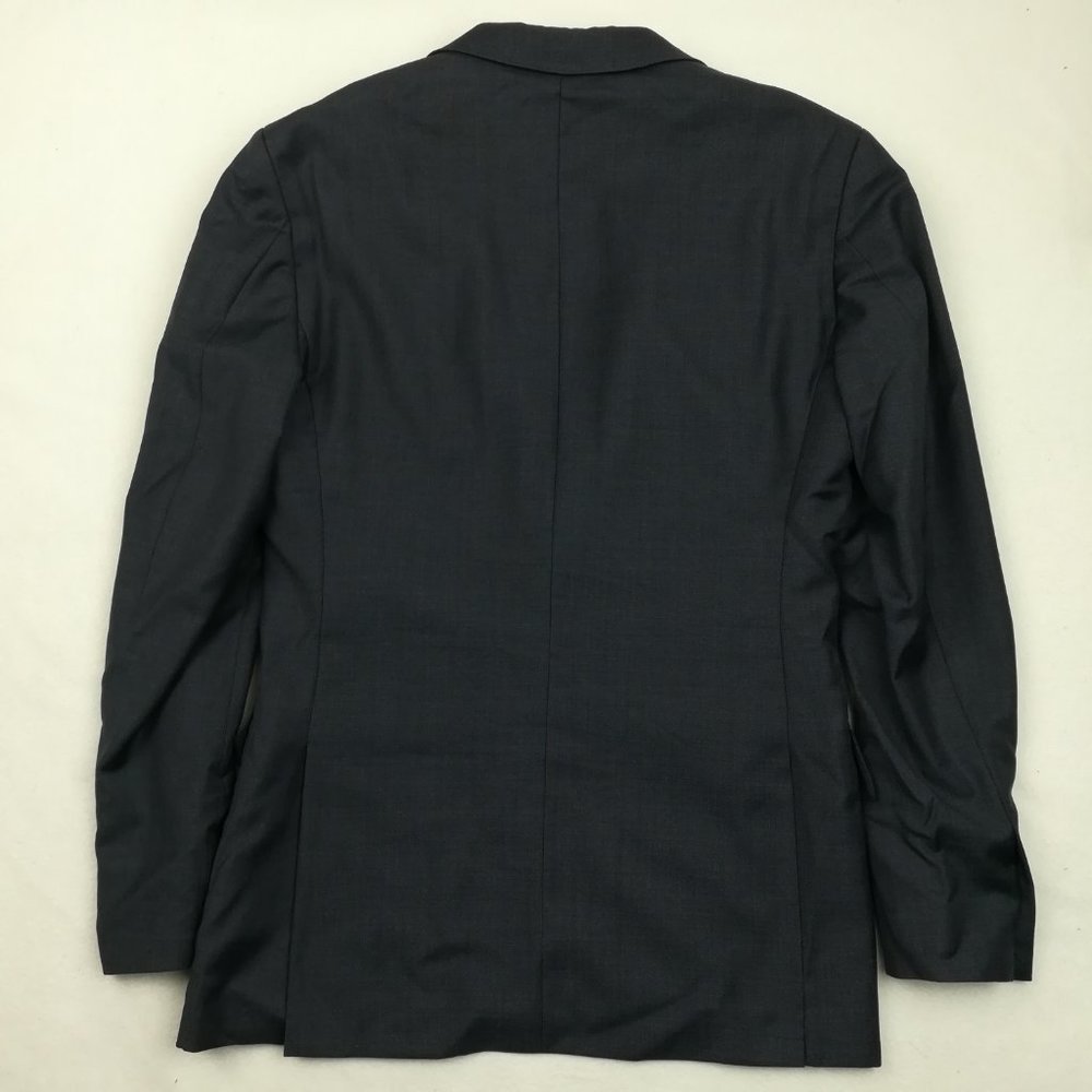 J Crew 36S Ludlow Slim Fit Italian Wool Sharkskin Blue Sport Coat Suit Jacket - Picture 10 of 10